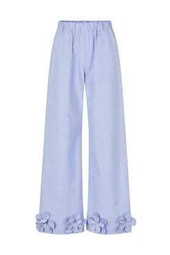 Hot Stine Goya 2464 Floral Shirting, Floral Elasticated Long Pantssg-ps26-p109-2464 Brunnera Blue