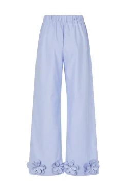 Hot Stine Goya 2464 Floral Shirting, Floral Elasticated Long Pantssg-ps26-p109-2464 Brunnera Blue