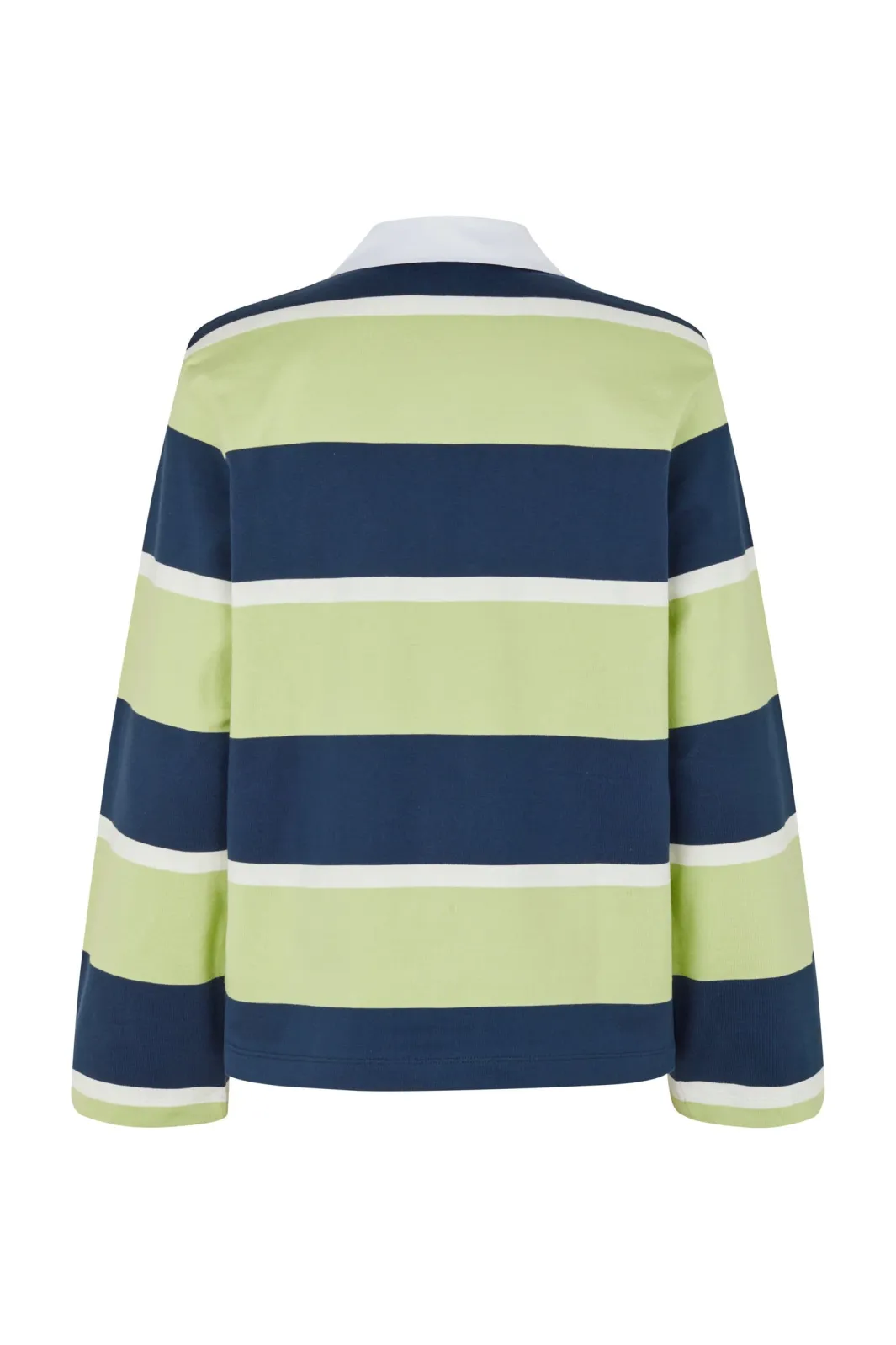 Clearance Stine Goya 2457 Heavy Dry Jersey / Cotton, Polo Long Sleeve Topsg-ps26-t120-2457 Yellow And Navy Blue Stripes