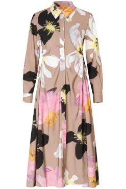 Online Stine Goya 2070 Light Fluid Ecovero, Waist Gather Shirt Midi Dresssg-pf25-d146-2070 Wild Flowers