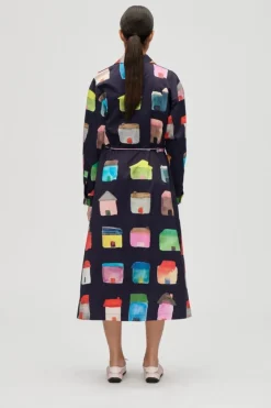 Sale Stine Goya 2340 Midweight Cotton, Long Sleeve Workwear Midi Dresssg-aw25-d172-2340 Refugios