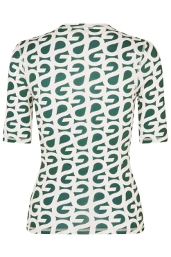 Clearance Stine Goya 2244 Stocking Jersey, Elastic Short Sleeve T-shirtsg-pf25-t071-2244 Forest Green Logo