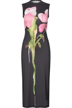 Sale Stine Goya 2244 Stocking Jersey, Elastic Tank Crewneck Dresssg-aw25-d104-2244 Melting Flowers