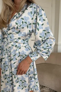 Discount BYIC Adelic Dress A23783 Blue Hydrangea Print