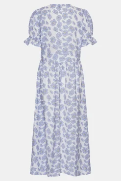 Discount BYIC Adelic Long Ss Dress bdf Blue Dazzling Flower