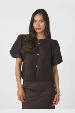 Clearance Neo Noir Aisa Brocade Blouse 166369 676