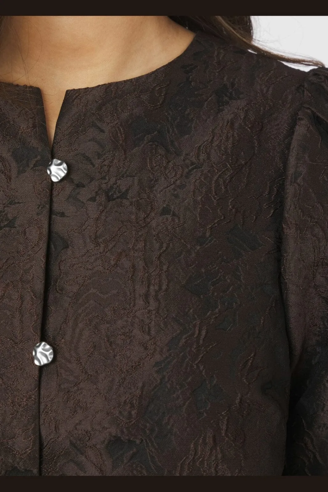 Clearance Neo Noir Aisa Brocade Blouse 166369 676