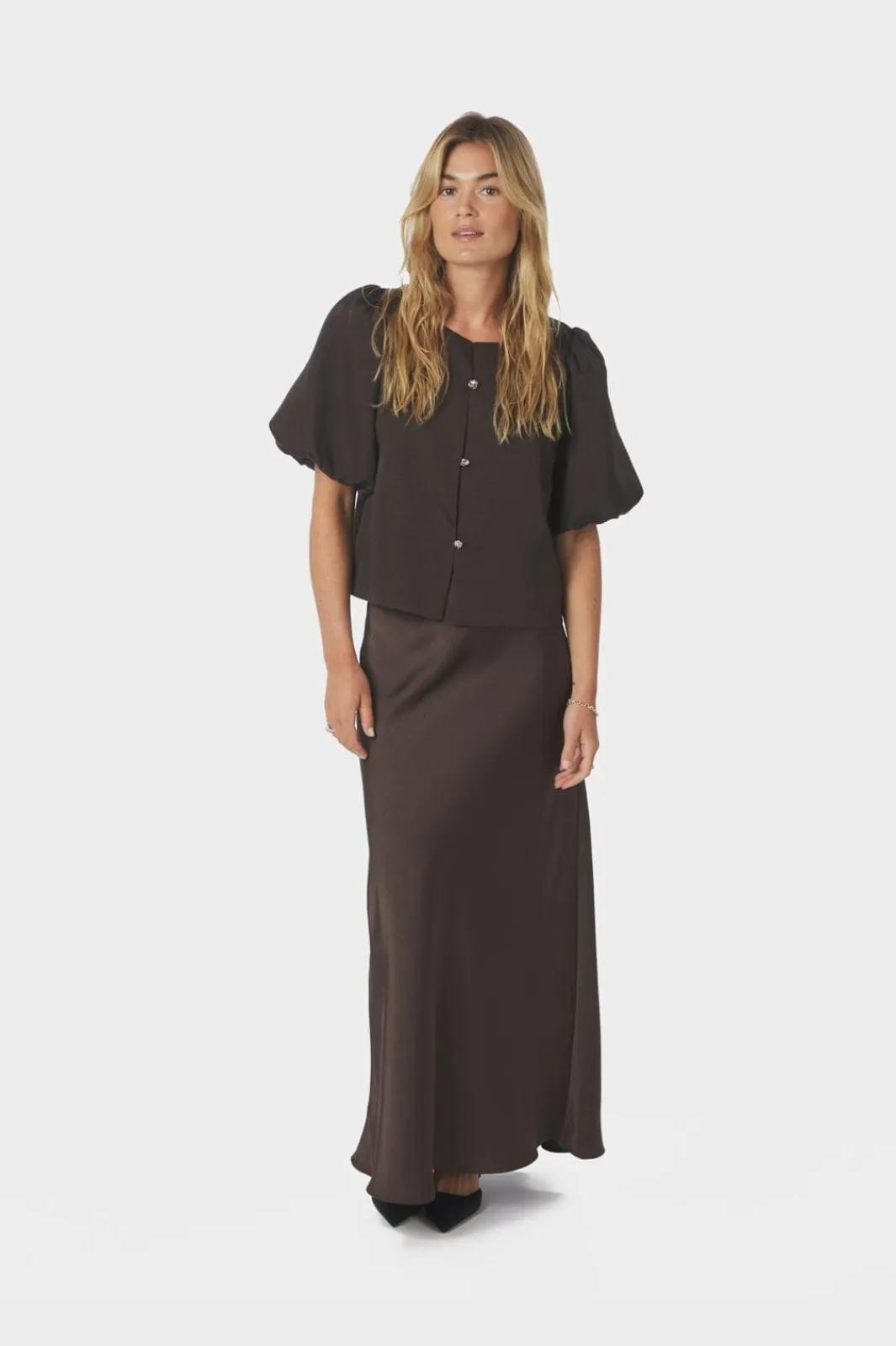Discount Neo Noir Aisa Dull Satin Blouse 164658 210