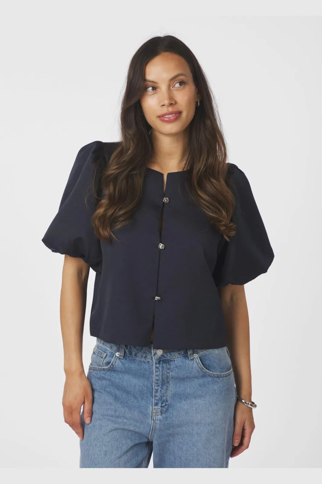 Best Neo Noir Aisa Dull Satin Blouse 164658 141