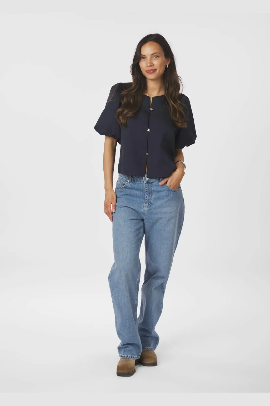 Best Neo Noir Aisa Dull Satin Blouse 164658 141