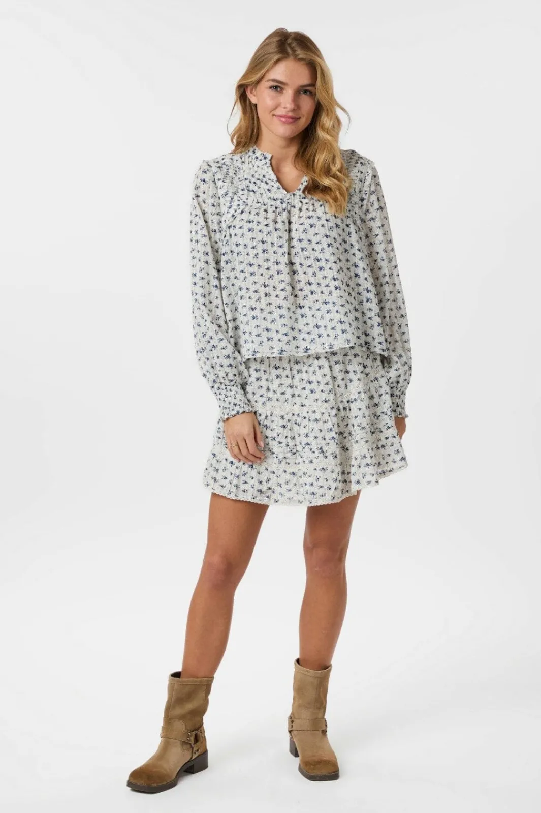 Clearance Neo Noir Alett Dot Flower Skirt 165350 140