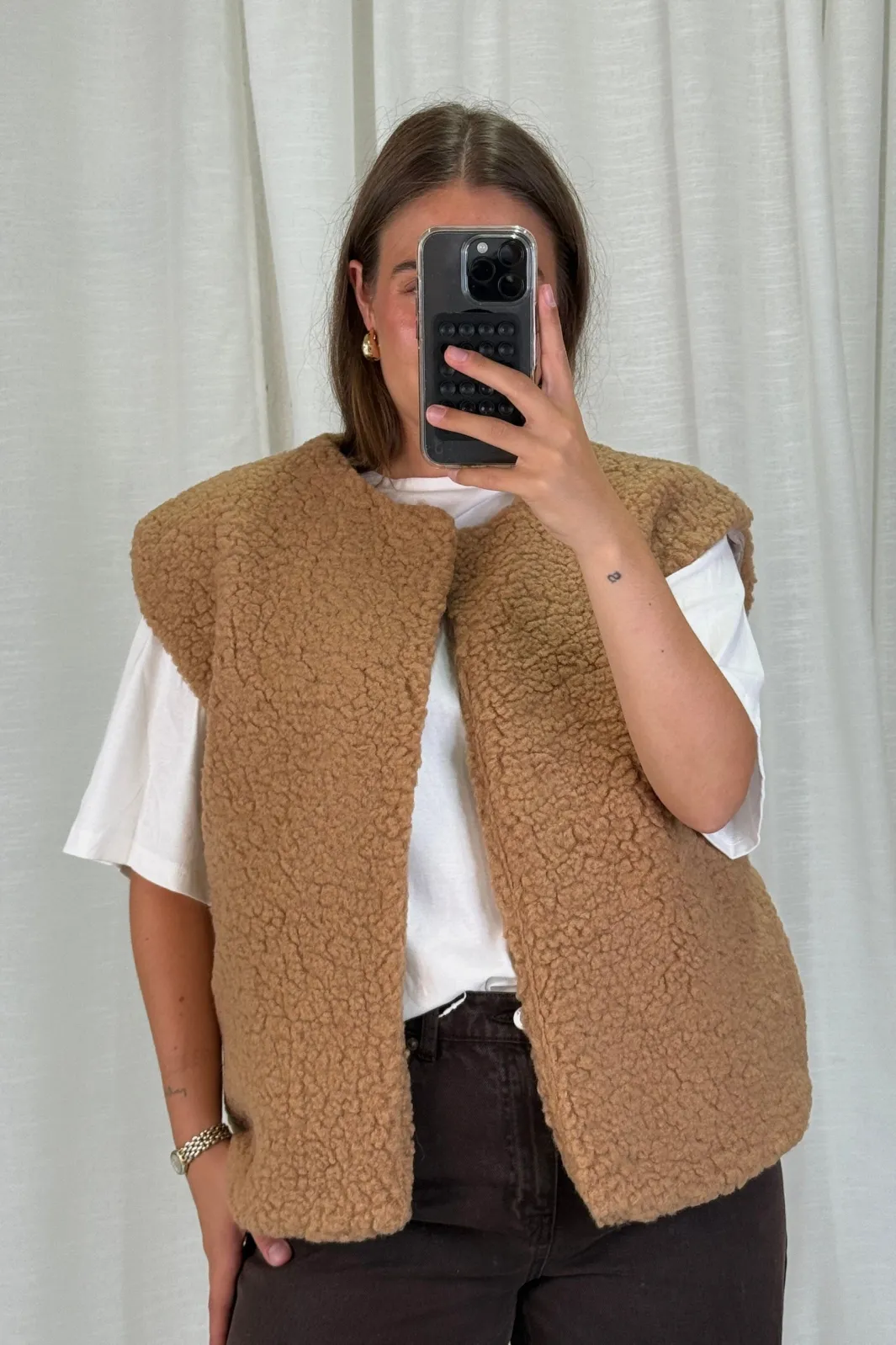 Online A-bee Alicia Vest Camel