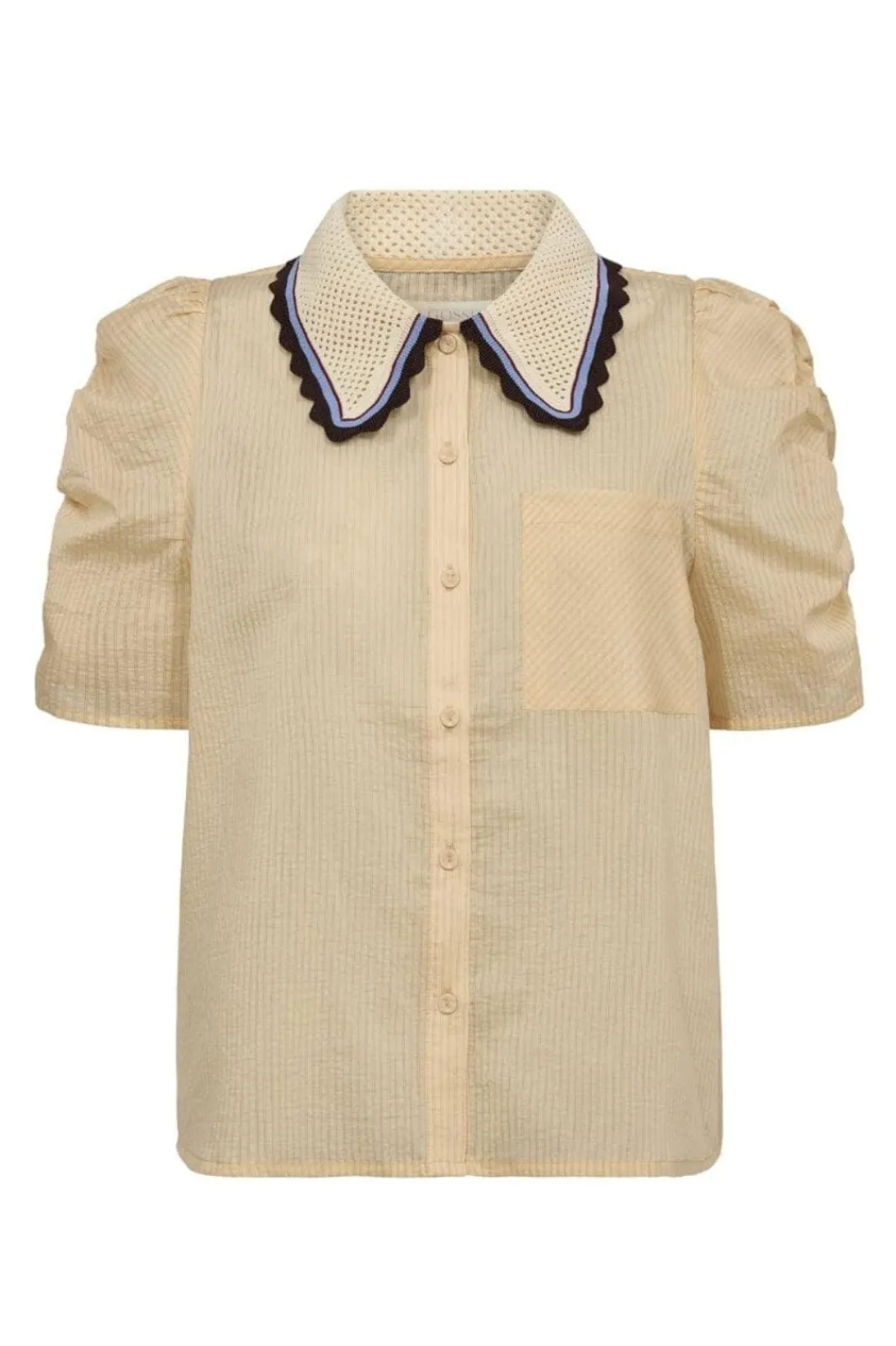 Sale Gossia Allygo Blouse G2811 Soft Lemon Stripes