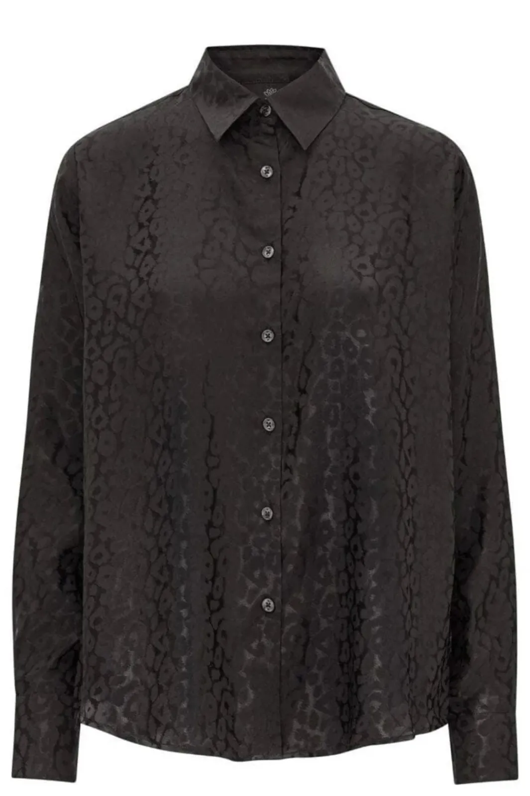 Discount Karmamia Alma Shirt 2241 Black Leo Silk