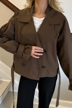 Clearance BYIC Almaic Trenchcoat A2319 Dark Brown