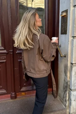 Clearance BYIC Almaic Trenchcoat A2319 Dark Brown