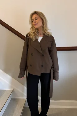 Clearance BYIC Almaic Trenchcoat A2319 Dark Brown