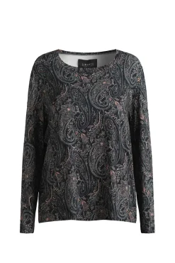 Sale Liberte Alma-Ls-U-Tshirt 22146 Night Sky Paisley
