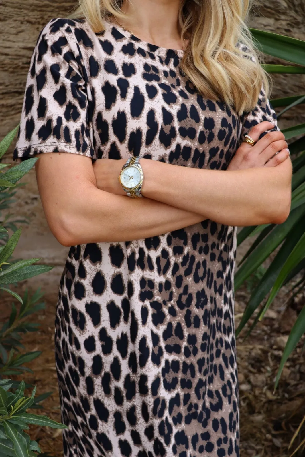 Outlet Liberte Alma-Tshirt-Dress 9562 Big Lux Leo Fossil