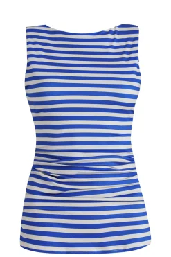New Liberte Alma-Turn-Top 9580 Stripe Ivory Cobolt