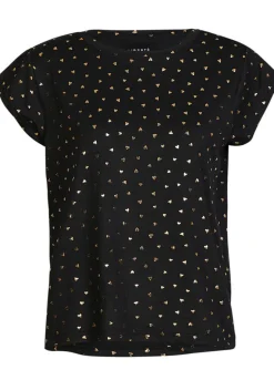 Online Liberte Alma-U-Tshirt 9581 Black Gold Heart