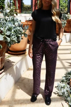Best Liberte Alma-Wide-Pants 9564 Bordeaux Lux Leo