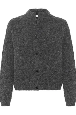 Discount Gestuz Alphagz Short Cardigan 106286 Charcoal Melange