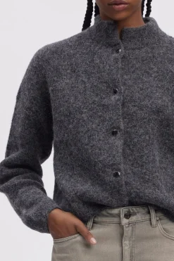 Discount Gestuz Alphagz Short Cardigan 106286 Charcoal Melange