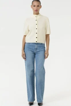 Sale Gestuz Alphagz Ss Short Cardigan 102336 Ivory