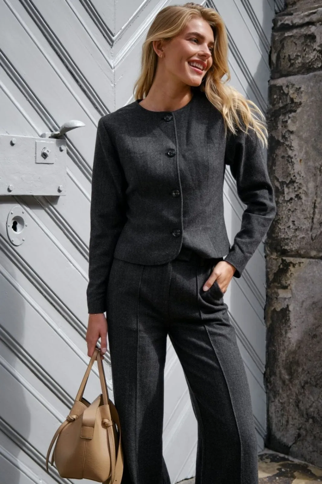 Outlet Neo Noir Amanda Herringbone Jacket 165445 132