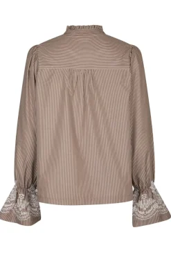 Neo Noir Amara Striped Emb Blouse 166705 543