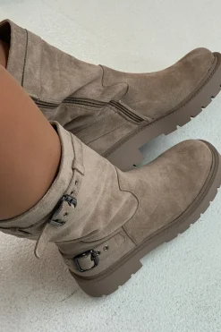 New Bloom Amaryllis Boots Taupe