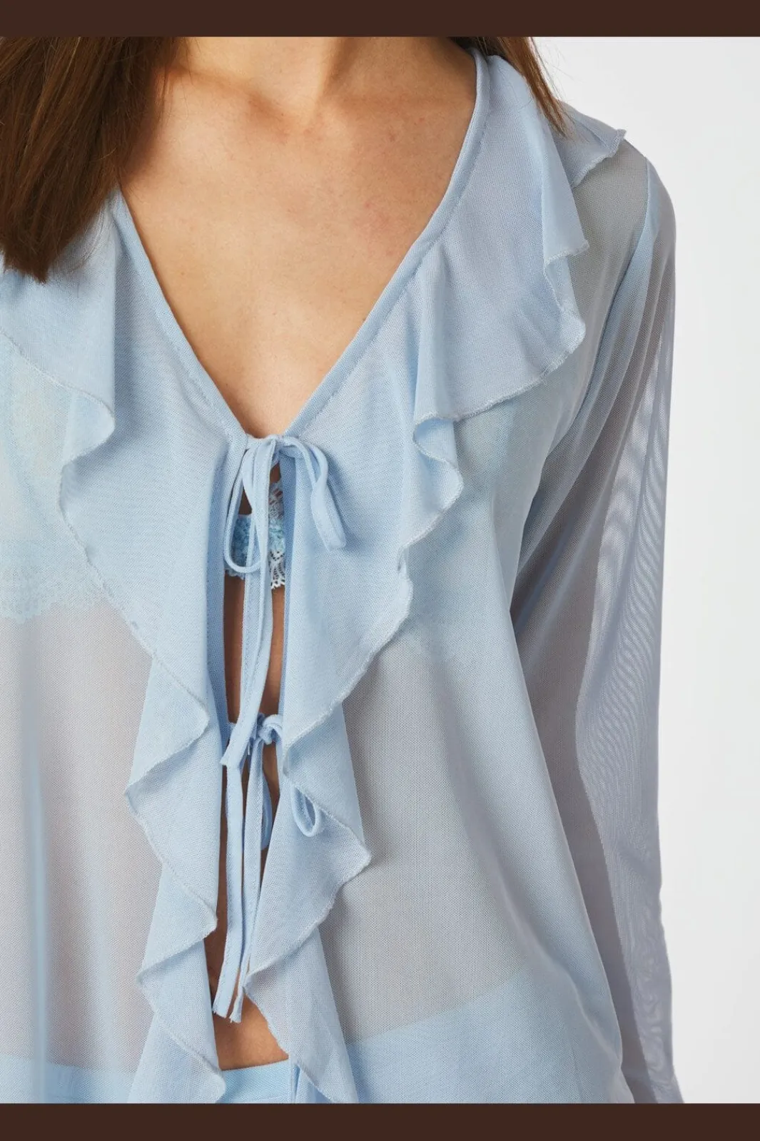 Best Neo Noir Anika Mesh Blouse 165644 145