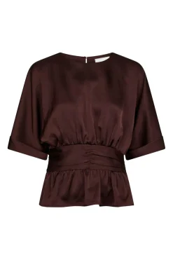 Sale Neo Noir Annegret Heavy Sateen Blouse 166830 174