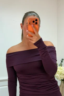 New A-bee Annelise Dress Plum