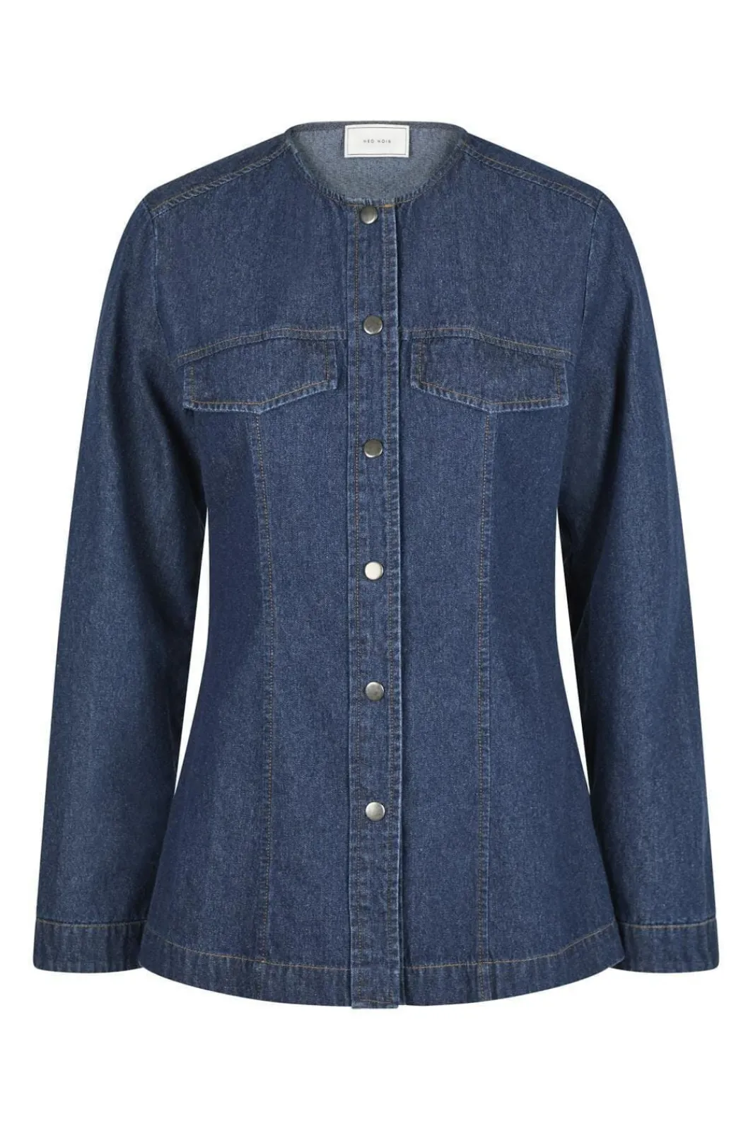 New Neo Noir Annie Denim Blouse Dark Blue