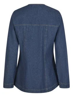 New Neo Noir Annie Denim Blouse Dark Blue