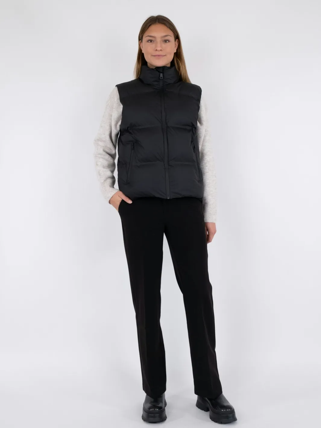 New Neo Noir Annike C Puffer Waistcoat Black