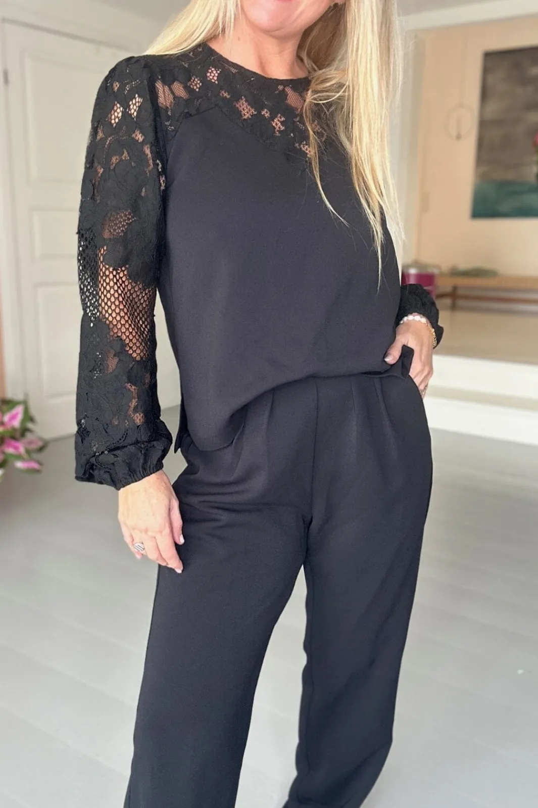 Neo Noir Antonia Crepe Jumpsuit Black