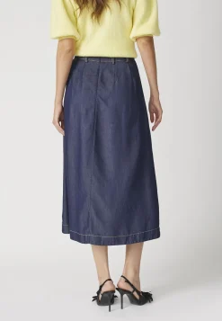 Online Co´Couture Anyacc Denim Pleat Skirt 34181 555