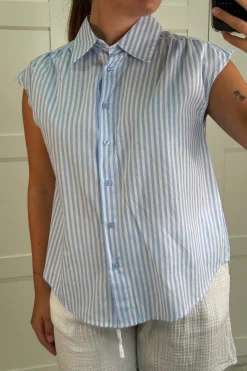 Best A-bee Apolline Stripe Top Blue