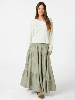 Hot Neo Noir Asta Crepe Skirt 164387 Smoke Green