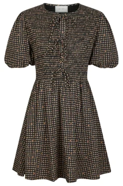 Neo Noir Auda Check Smock Dress 165419 100