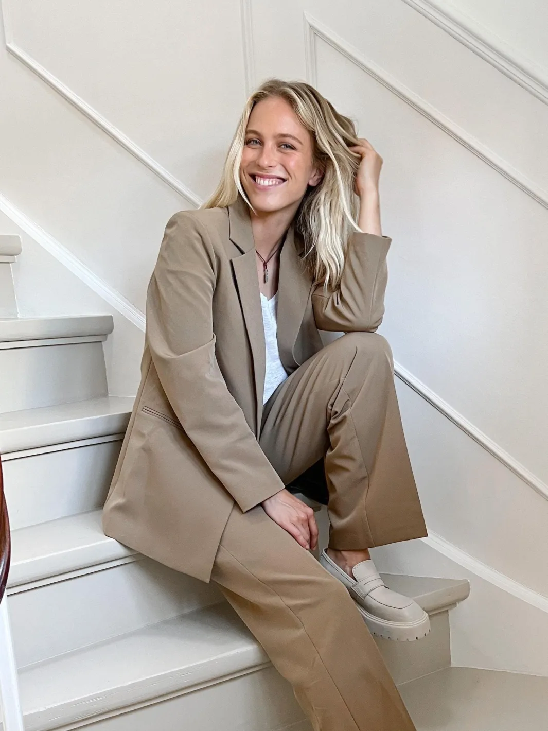 New Neo Noir Avery Suit Blazer Dusty Brown
