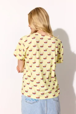 Discount Hunkøn Azura T-Shirt 26012 Yellow Boat