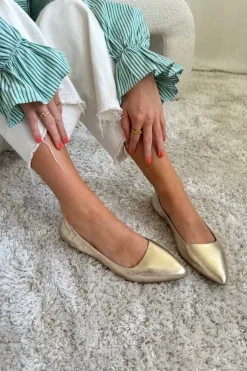 Hot Copenhagen Shoes Ballerina 23 Leather 005 Gold