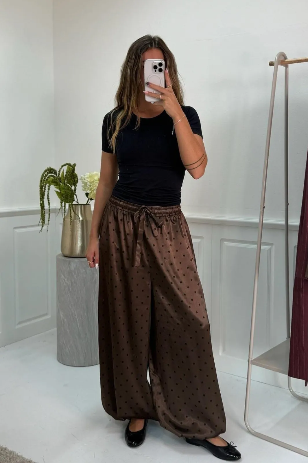 Clearance Dear Molly ballon dot pants 165006b brown