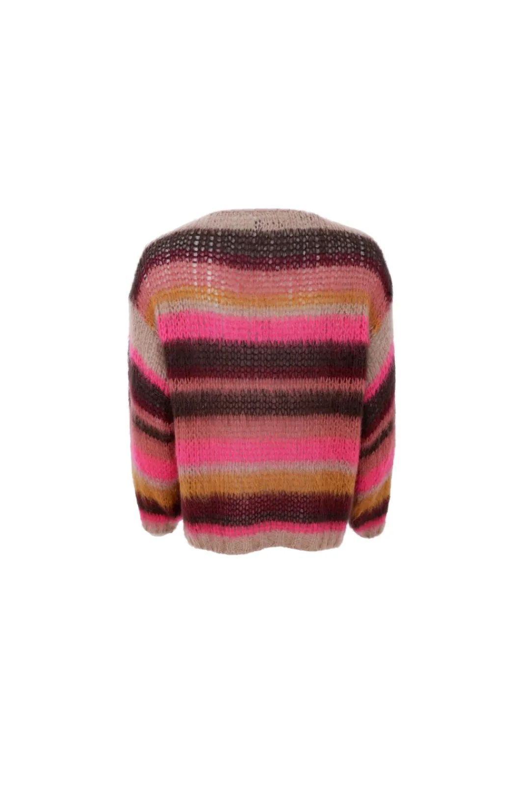 Hot Black Colour Bcadria Multi Striped Jumper 1223 Berry