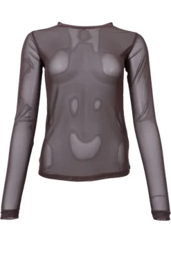 Best Black Colour Bcannie Mesh Blouse 3846 Shirts