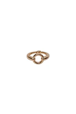 Hot Black Colour Bcash Mini Scarf Ring 4498 Gold Coloured